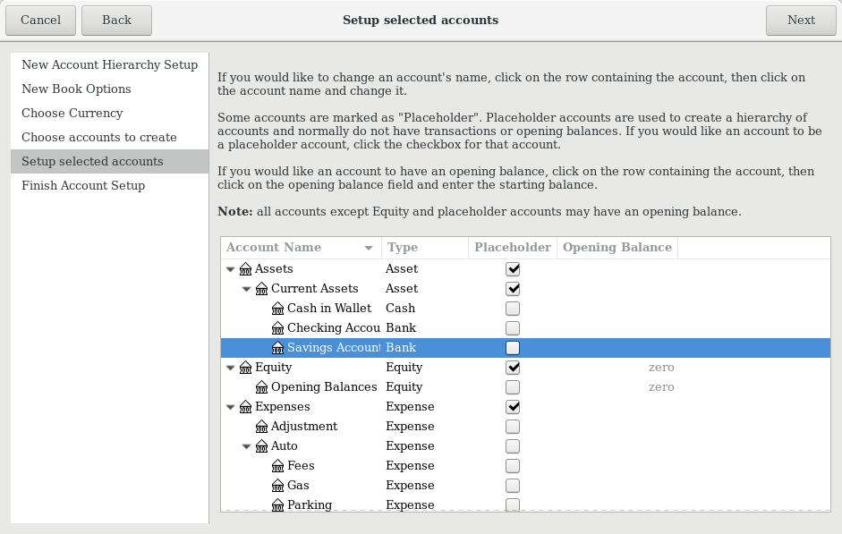 New Account Hierarchy Setup: Account Setup