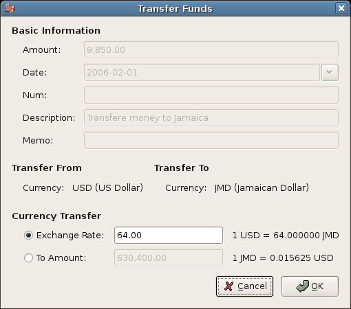 Edit Exchange Rate